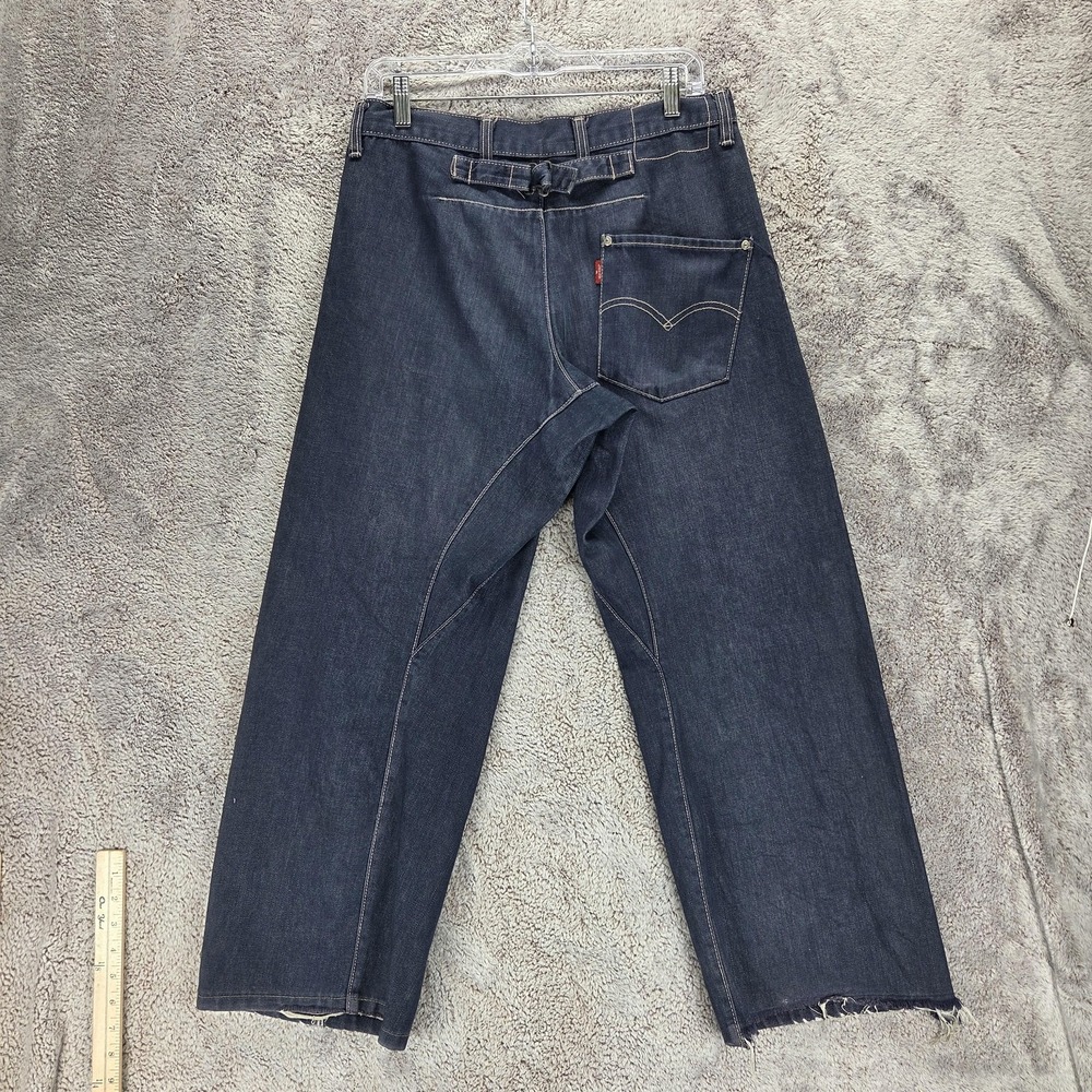VTG Levis Engineered Jeans Mens Blue Twisted Buckle Back One Pocket Fits 30x26